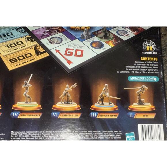 Monopoly STAR WARS SAGA EDITION Board Game 2005 - 100% Complete Metal Miniatures - Picture 9 of 11